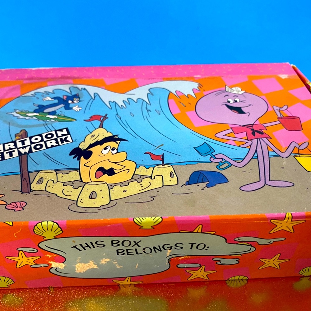 Cartoon Network 1994 Tom & Jerry, Fred Flintstone & Squiddly Diddly Pencil Box